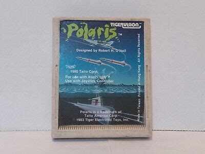 Vintage Rare Atari Vcs Polaris Video Game Cartridge Tigervision