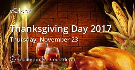 When is Thanksgiving Day 2017 - Countdown Timer Online - vClock