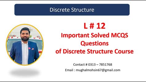 Important Solved Mcqs Questions Of Basic Discrete Structure Course