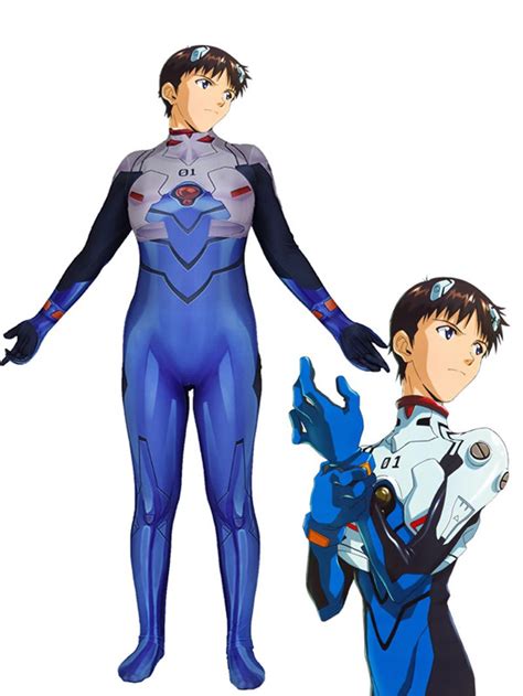 Ship Eva Ikari Shinji Cosplay Costume Anime Fullbody Zentai Suit Skinny Bodysuit Neon Genesis