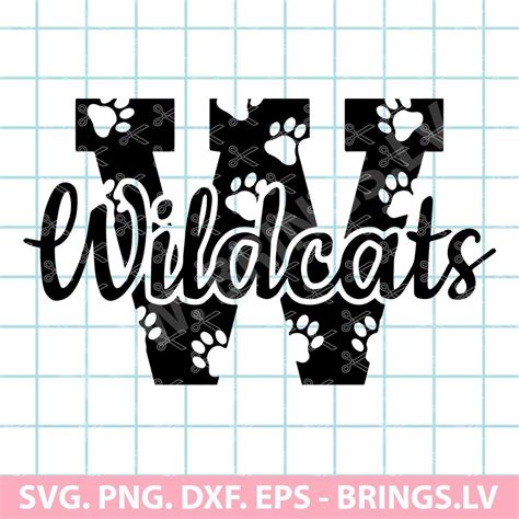 Wildcat Svg Paw Print Svg Cheer Mom Svg Cheerleader Svg