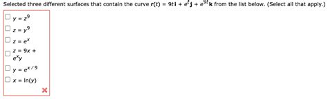 Solved Selected Three Different Surfaces That Contain The