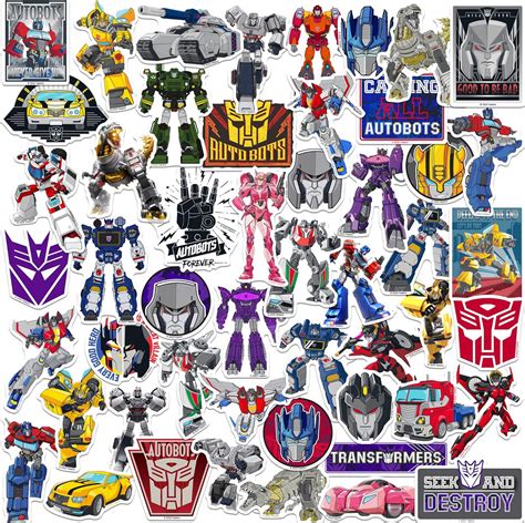 Transformers Ct Vinyl Large Deluxe Stickers Variety Pack Laptop