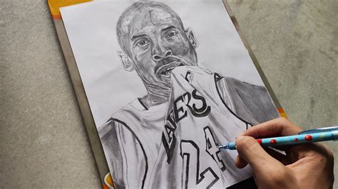 How To Draw Kobe Bryant Pencil Drawing Tutorial Youtube