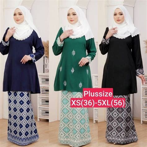 Baju Kurung Riau Songket Plussize Baju Kurung Raya Shopee Malaysia