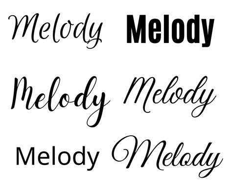 Melody Svg Melody Baby Name Svg Melody Wedding Name Svg - Etsy