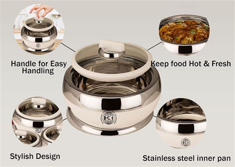 Stainless Steel Casserole Dish With Glass Lid Set Of Amaze Set White Insulated Casserole Hot
