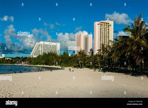 The Bay Of Tamuning With Its Hotel Resorts In Guam Us Territory