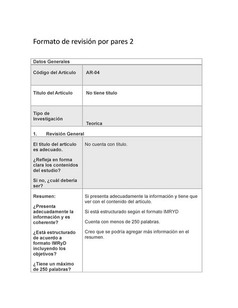 Formato De Revisi N Por Pares Formato De Revisi N Por Pares Datos