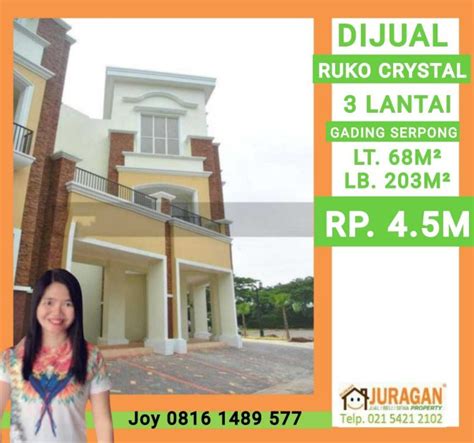 DIJUAL RUKO CRYSTAL GADING SERPONG