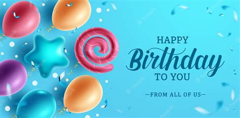 Premium Vector Birthday Greeting Vector Background Design Happy