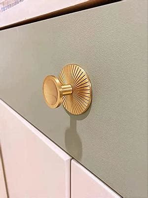 LBFEEL Brass Drawer Knob With Backplate Gold Kitchen Cabinet Knob Pull