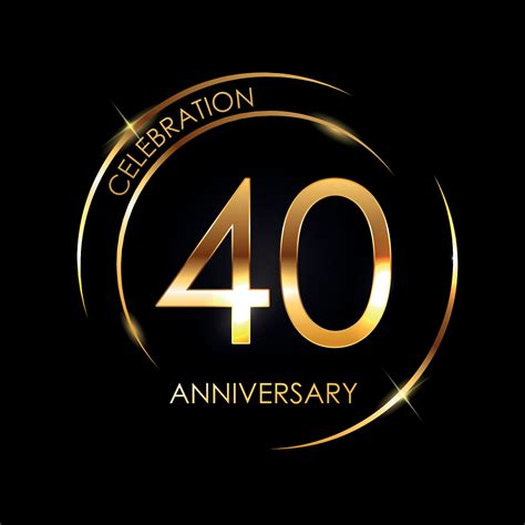 Template Logo 40 Years Anniversary Vector Illustration 4549196 Vector Art At Vecteezy