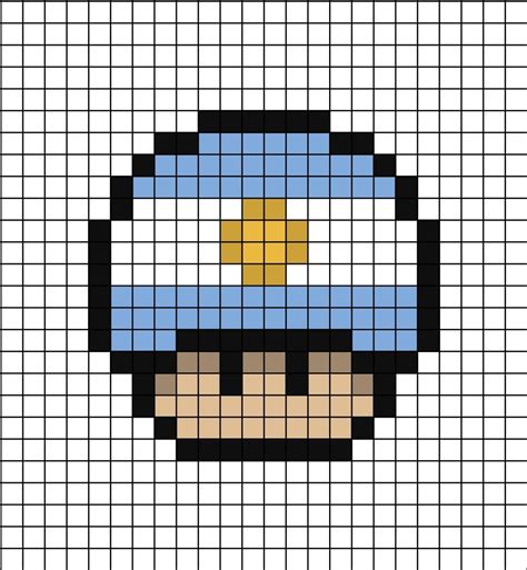 Argentina Mushroom Pixel Art Dibujitos sencillos Dibujos fáciles