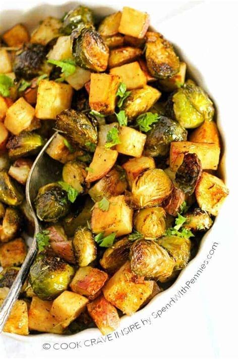 Roasted Potatoes And Brussels Sprouts