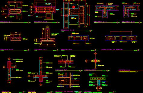 Planos De Detalles Constructivos Varios En Dwg Autocad Cimentaciones