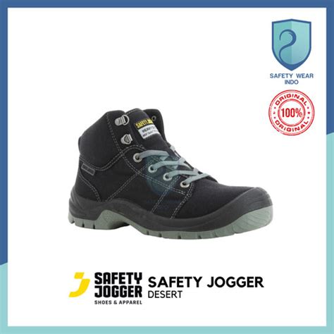 Jual Sepatu Safety Safety Jogger Desert Hitam Cokelat Biru Ujung