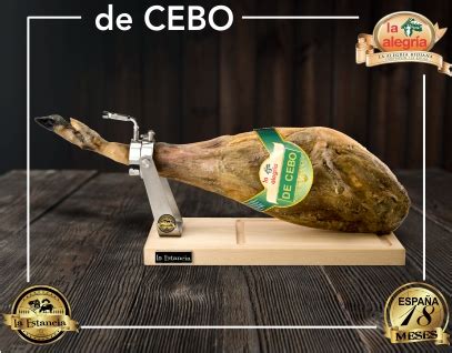 Jamón Crudo Ibérico Español 100 de CEBO 18 Meses Jamones La Estancia