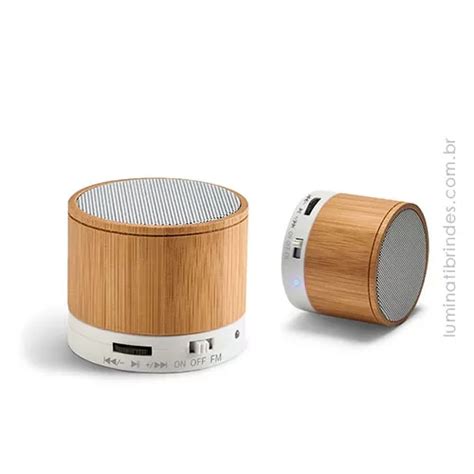 Caixa De Som Bamboo Bluetooth