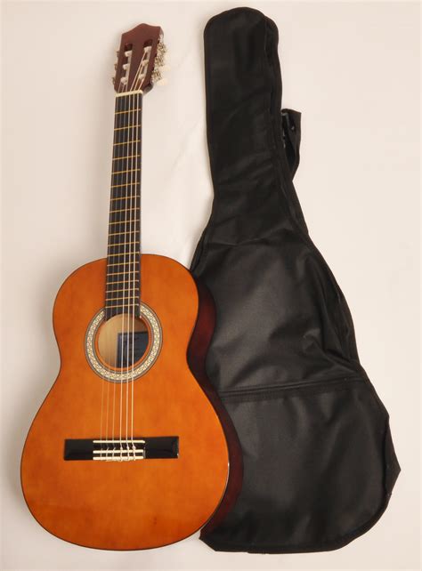 Left Handed Classical Acoustic Guitar 3 4 Size 36 Inch Nylon String W Bag Sx Class Kit 3 4 Na Lh