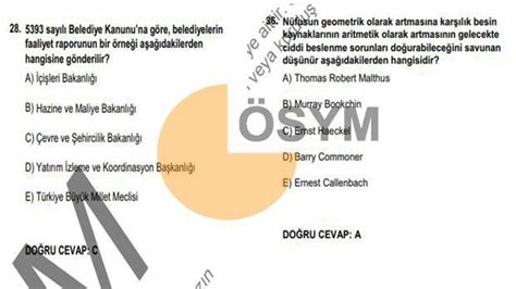 Kpss Alan Bilgisi Soruları Ve Cevapları 2022 Ösym 24 Eylül Kpss Lisans