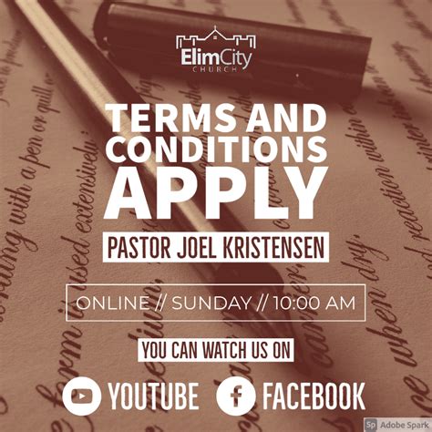 Terms And Conditions Apply Elim City Church To Know Him And Make