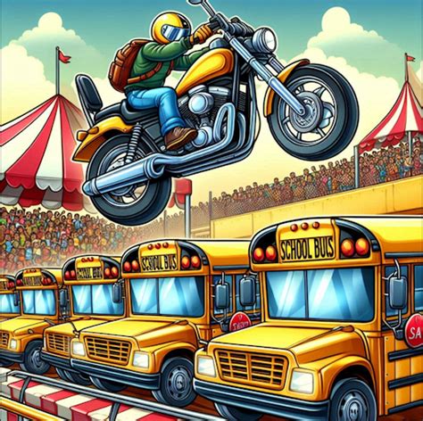 School Bus Demolition Derby & Motorcycle Jump BMX Trickstars - Purchase ...