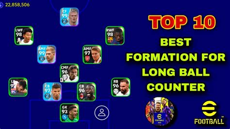 Top 10 Best Formation For Long Ball Counter In EFootball 2023 Mobile