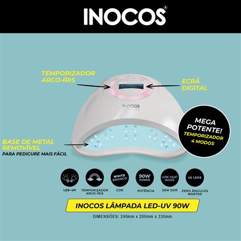 Catalisador Inocos LED UV 90W Cor Branca BELEZA37