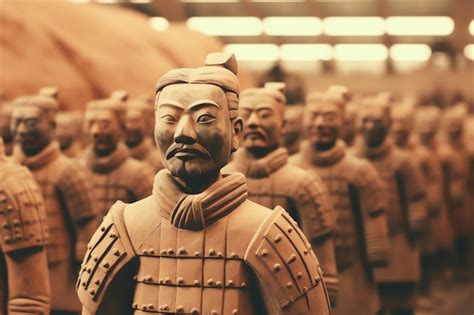 Soldado del ejército de terracota del mausoleo del emperador Qin Shi