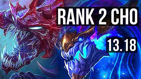 CHO Vs AURELION SOL MID Rank 2 Cho 5 8M Mastery 900 Games 6 2 7