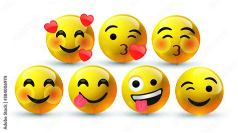 High Quality Icon 3d Vector Round Yellow Cartoon Bubble Emoticons For Social Media Whatsapp