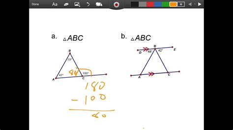 Alternate Interior Angles In Triangles