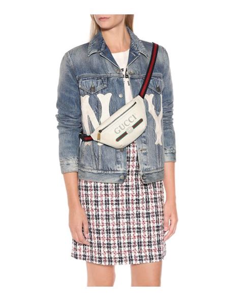 Gucci Leather Belt Bag White