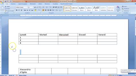 Guida Al Word Come Inserire Righe E Colonne Aggiuntive Ad Una Tabella