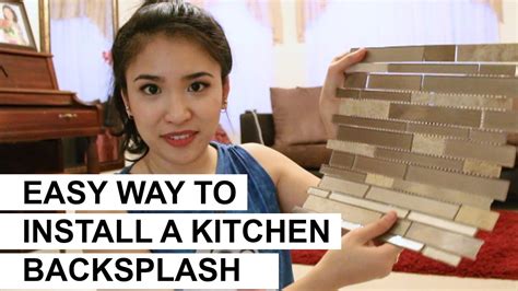 Easy Way To Install A Kitchen Backsplash Diy Youtube