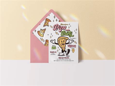 Pizza Party Invitation Pizza Party Birthday Invitation Pizza - Etsy