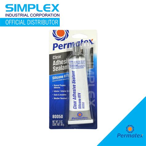 Permatex® Clear Rtv Silicone Adhesive Sealant 3 Oz Lazada Ph