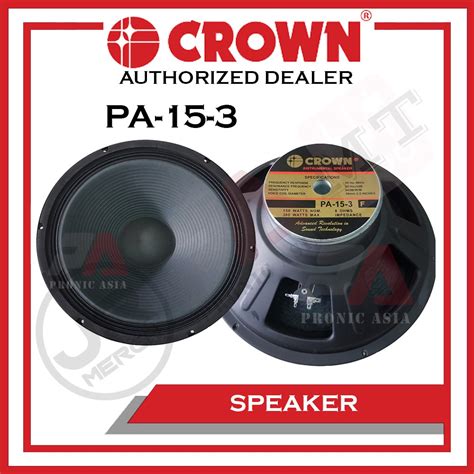 Crown 15 Inches 300 Watts 8 Ohms Instrumental Speaker PA 15 3 Sold