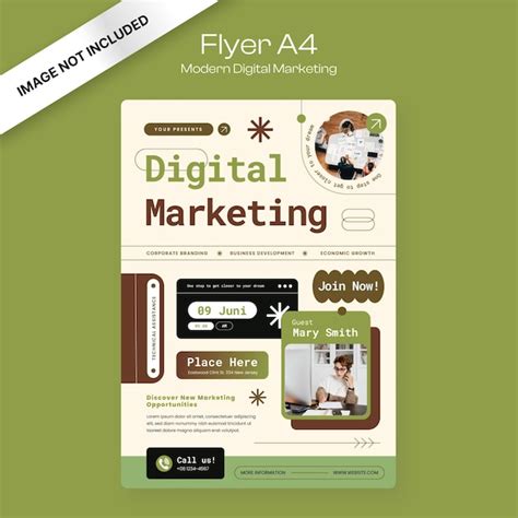 Flyer Vorlage F R Digitales Marketing Premium Vektor