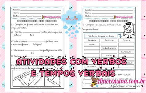 Atividade De Verbo 8 Ano Image To U