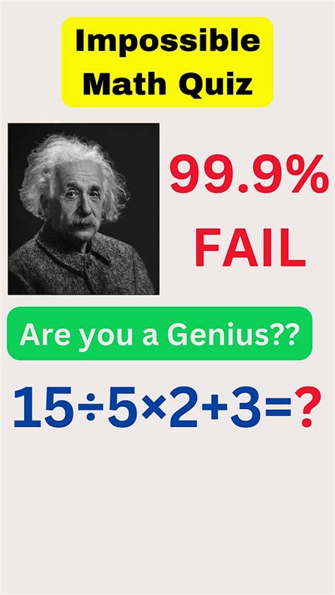 Impossible Math Quiz Can You Solve Impossible Challenge Math