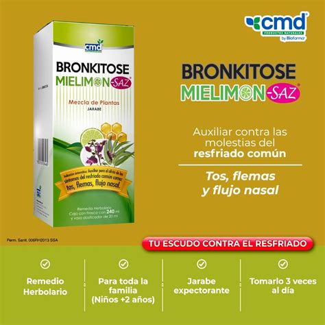 Bronkitose Mielim N Jarabe Para Tos Flemas Y Flujo Nasal Meses Sin