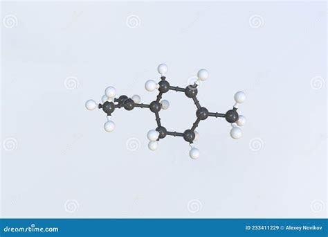 Limonene Molecule Structural Chemical Formula And Model Vector Illustration Cartoondealer