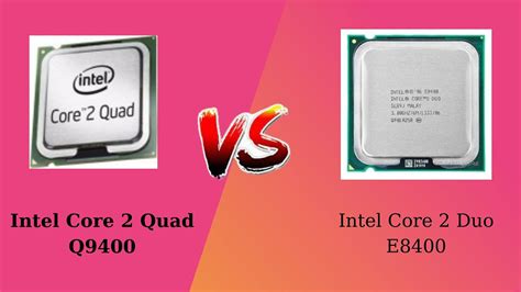 Intel Core Duo E Vs Intel Core Quad Q Youtube