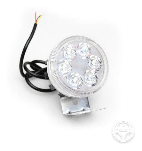 Par Faros Led Redondo Moto Universal Estrobo Rojo Azul F Mercadolibre