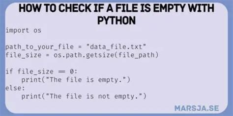 Python Check If File Is Empty Data Integrity With Os Module