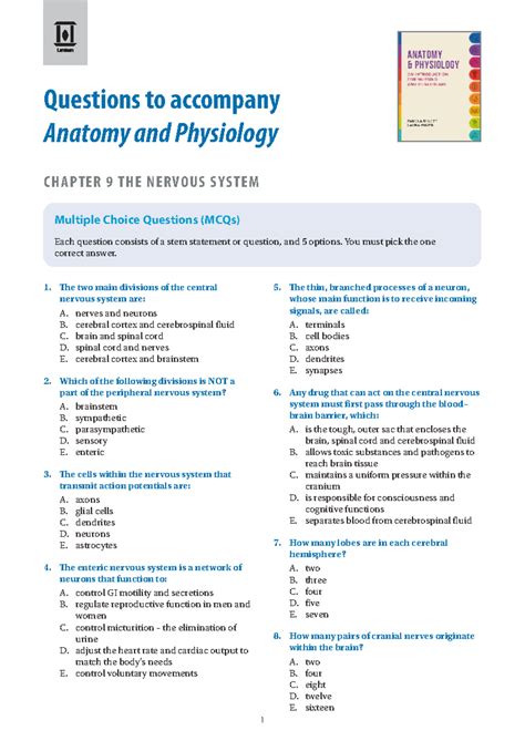 Self-Assessment Questions for Anatomy and Physiology: Chapter 9 - The