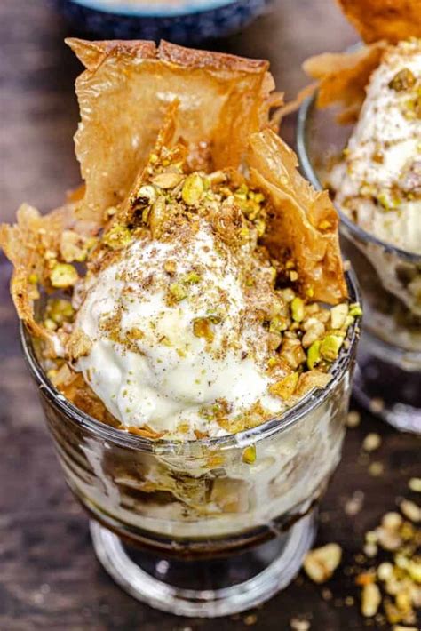 Baklava Ice Cream Sundae The Mediterranean Dish