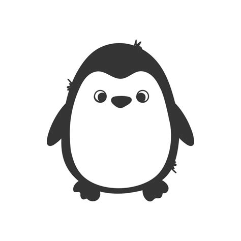 Penguin Hand Drawn Cute Penguin Sketch Drawing For Design Vector